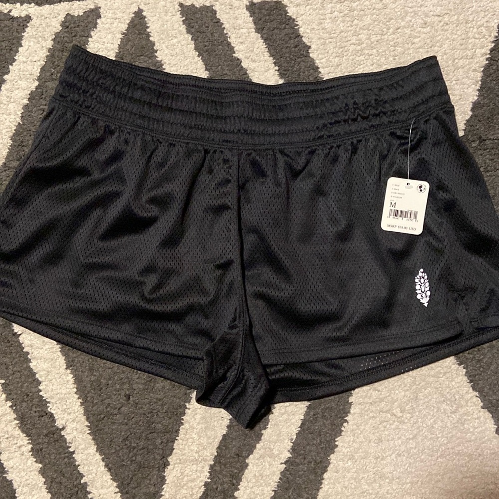 free people black sport shorts